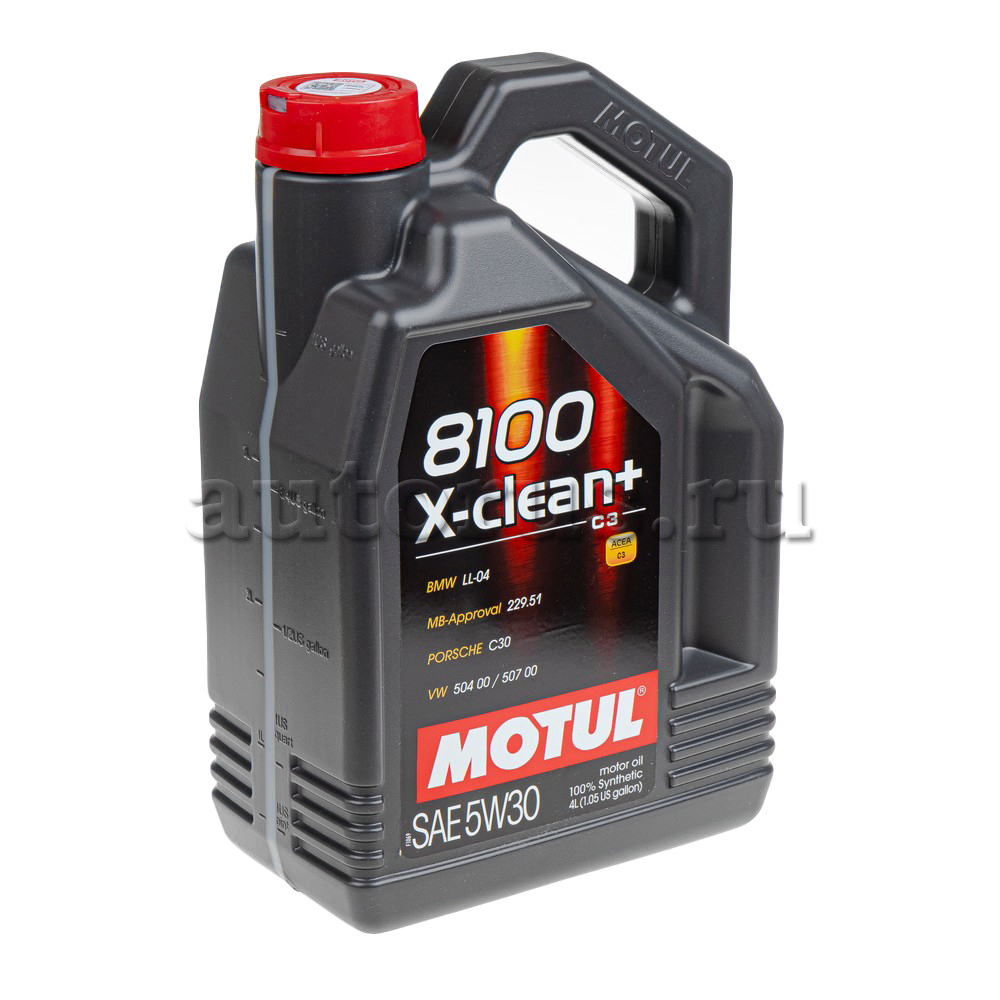 Масло моторное Motul 8100 X-clean + 5W-30 синтетическое 4 л 111859 Motul артикул 111859 - цена, характеристики, купить в Москве в интернет-магазине автозапчастей АВТОРУСЬ