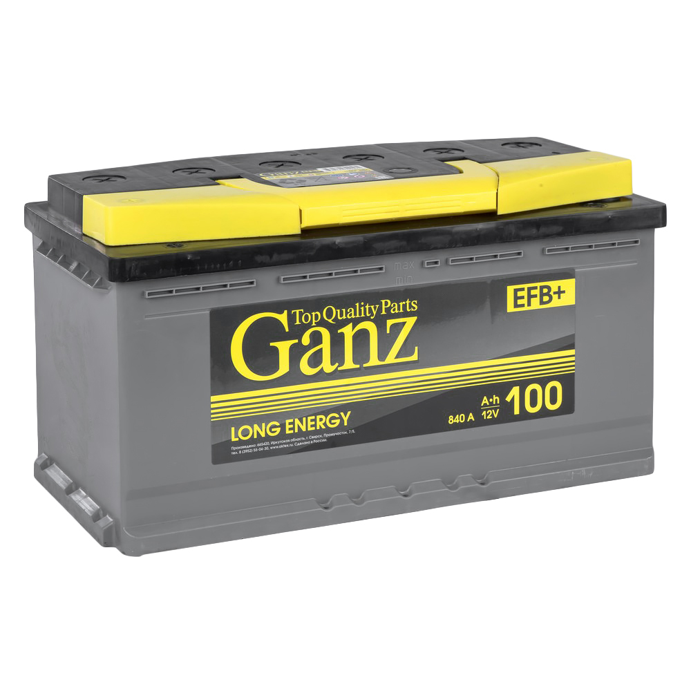 Аккумулятор GANZ EFB 100 Ач прямой L+ 352x175x190 L5 EN 840 А