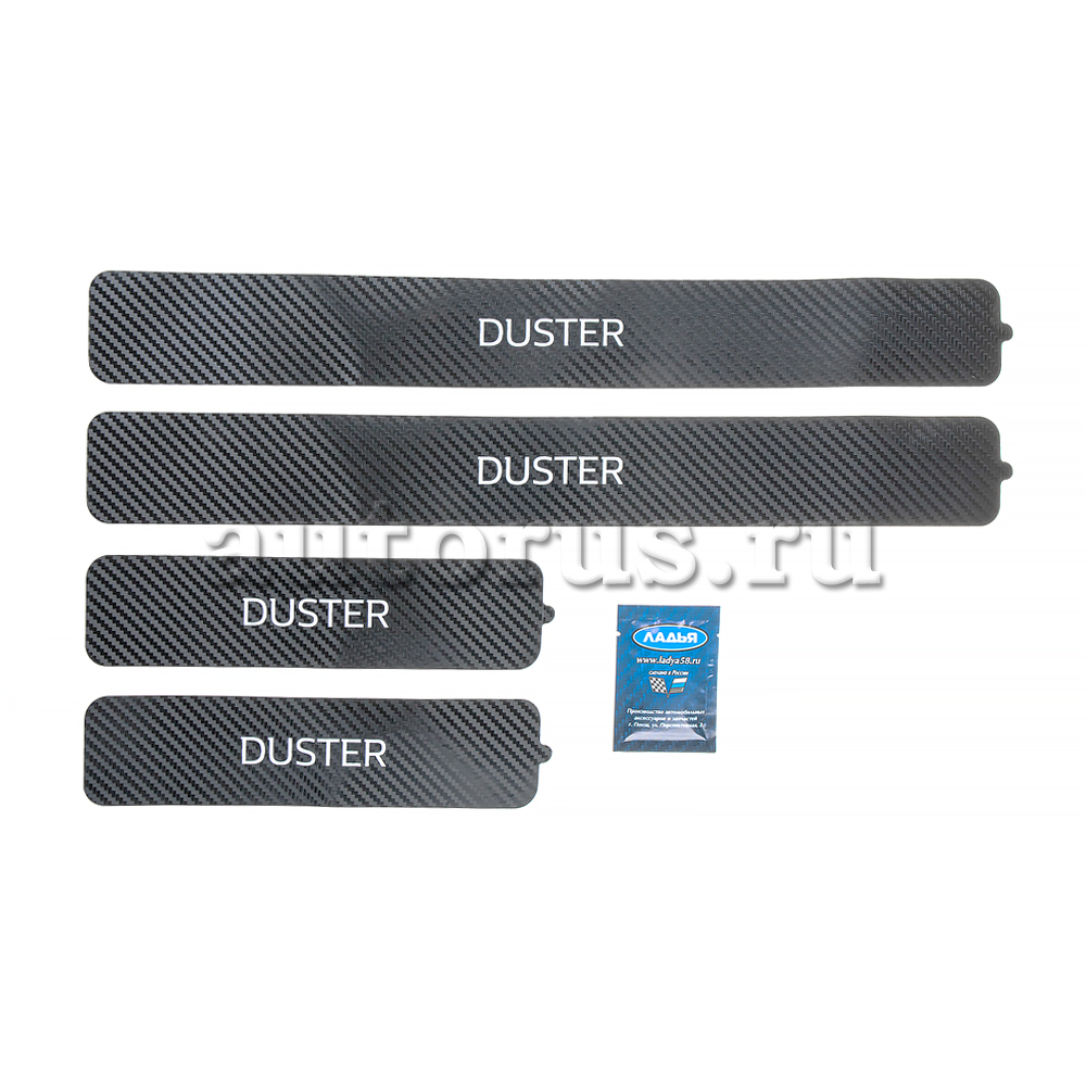 Ладья 55513391STBL Наклейки на пороги DUSTER Пленка BLACK