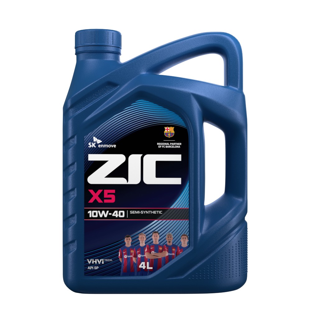 Масло моторное ZIC X5 10W-40 полусинтетическое 4 л 162622 ZIC