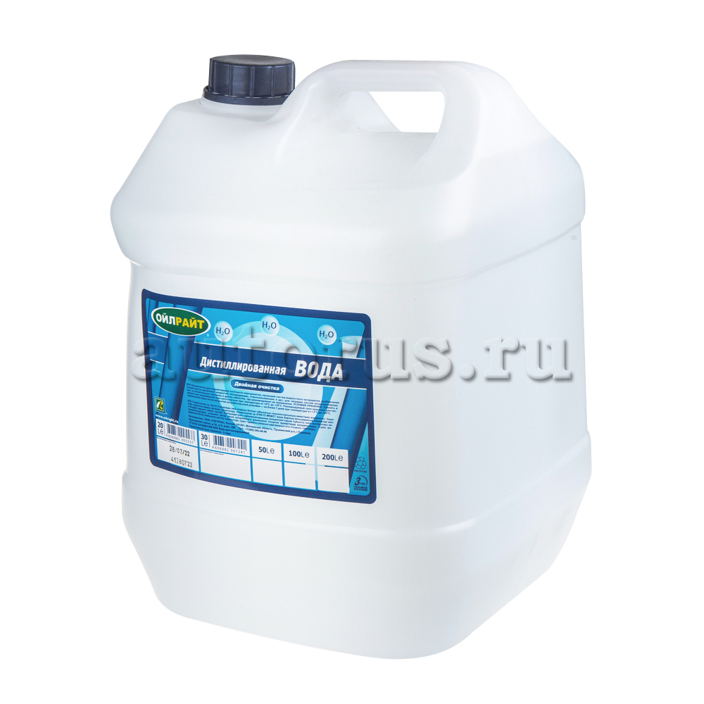 Вода дистиллированная OILRIGHT, 20л 5516 OILRIGHT артикул 5516 - цена,  характеристики, купить в Москве в интернет-магазине автозапчастей АВТОРУСЬ