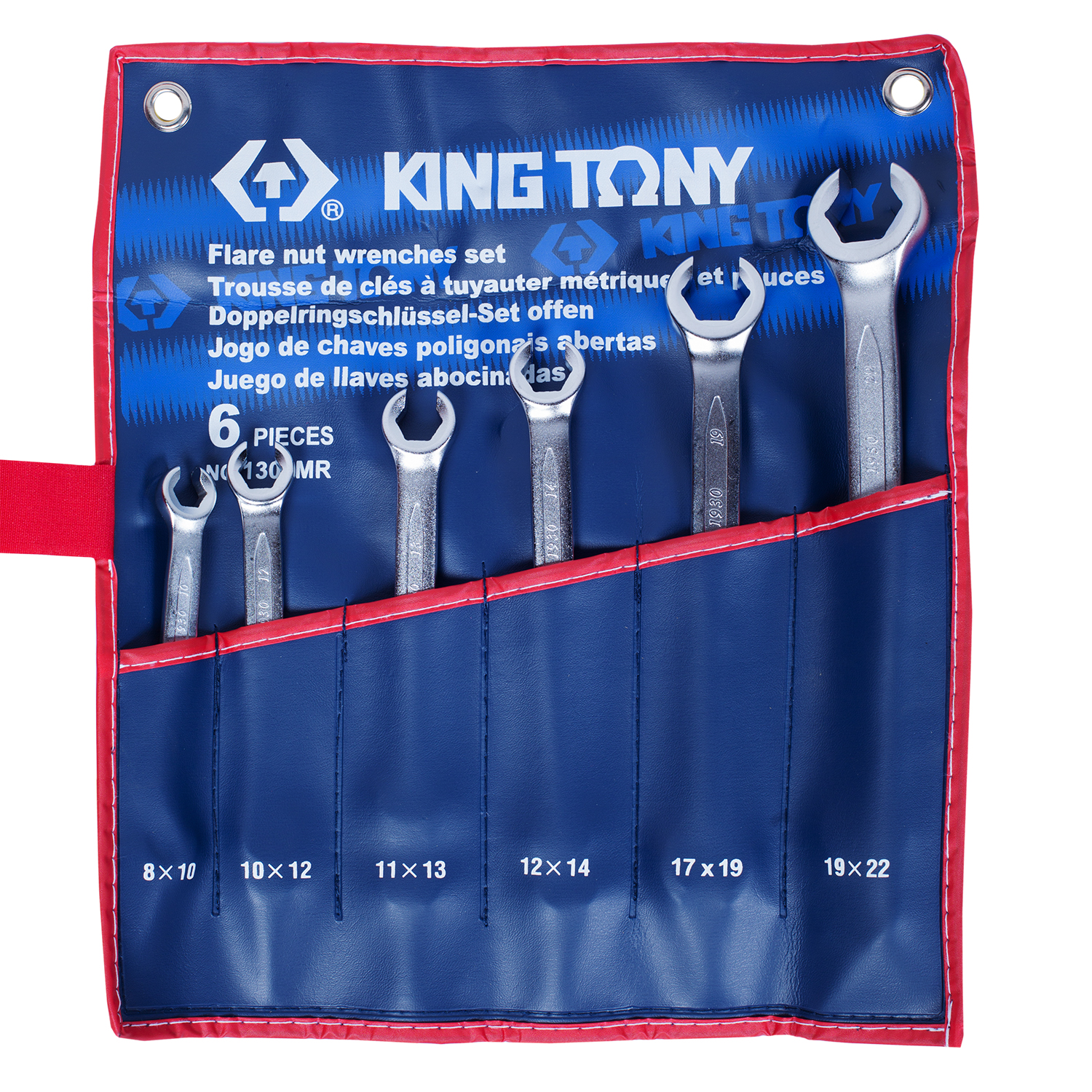 Набор разрезных ключей, 8-22 мм, 6 предметов KING TONY 1306MR KING TONY ...