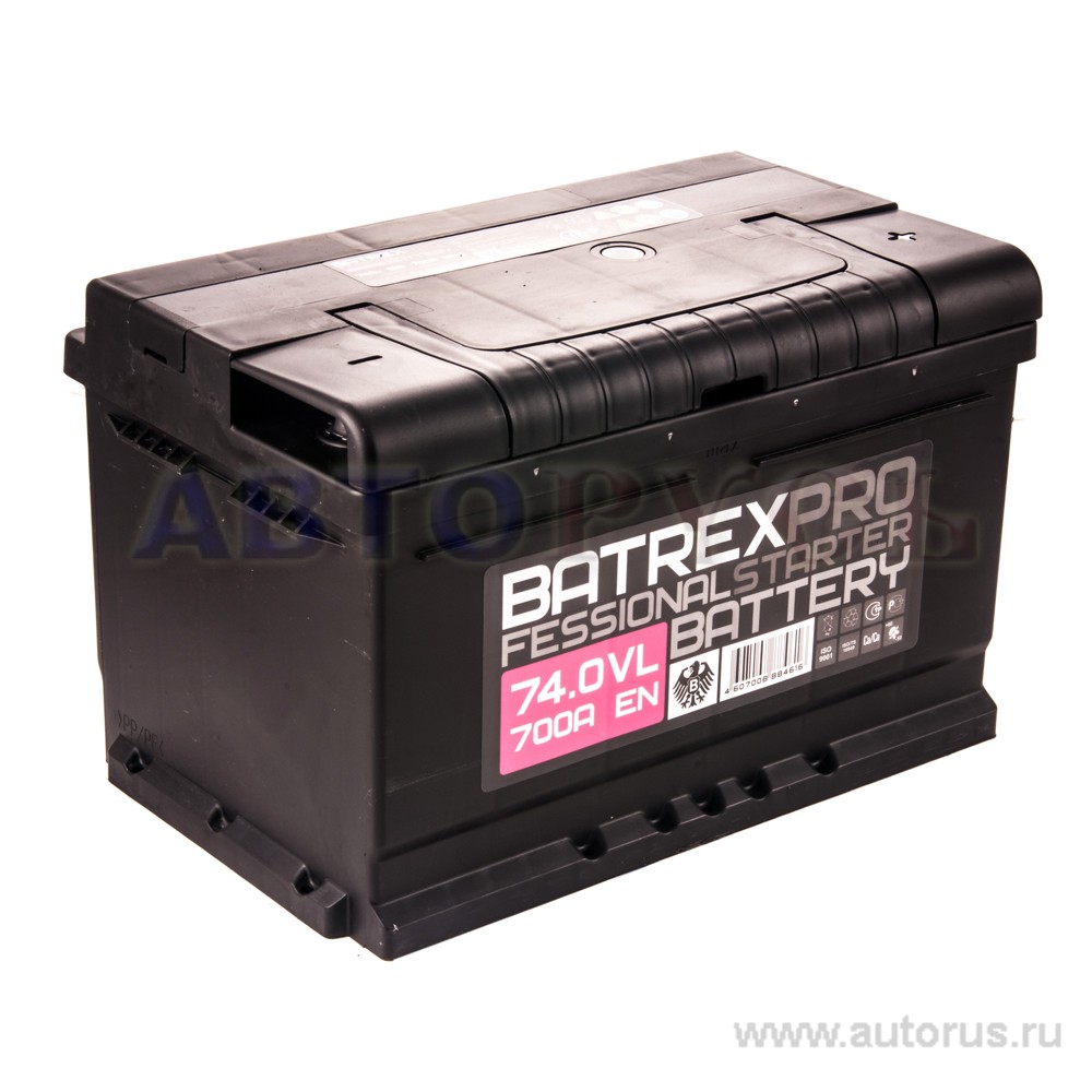 Batrex 6ст-61,1. Batrex 574104068 74 а.ч. Batrex обр.п., 680 a/en (278x175x190) аккумулятор(111317). BX-l3-74.0 Batrex.