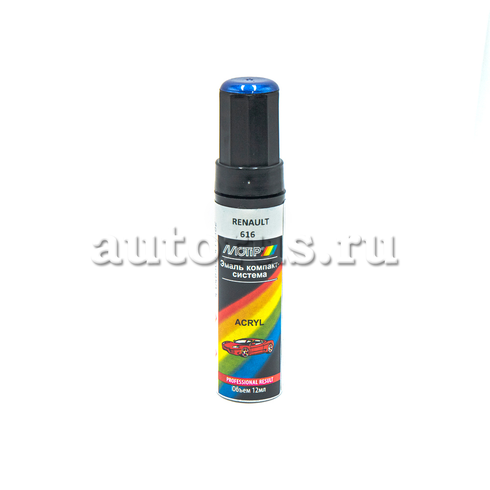 Краска с кисточкой MOTIP RENAULT 616 Синий металлик ME, 12 мл Motip Rnt 616  siniy metallik ME 12ml Motip артикул Rnt 616 siniy metallik ME 12ml - цена,  характеристики, купить в Москве