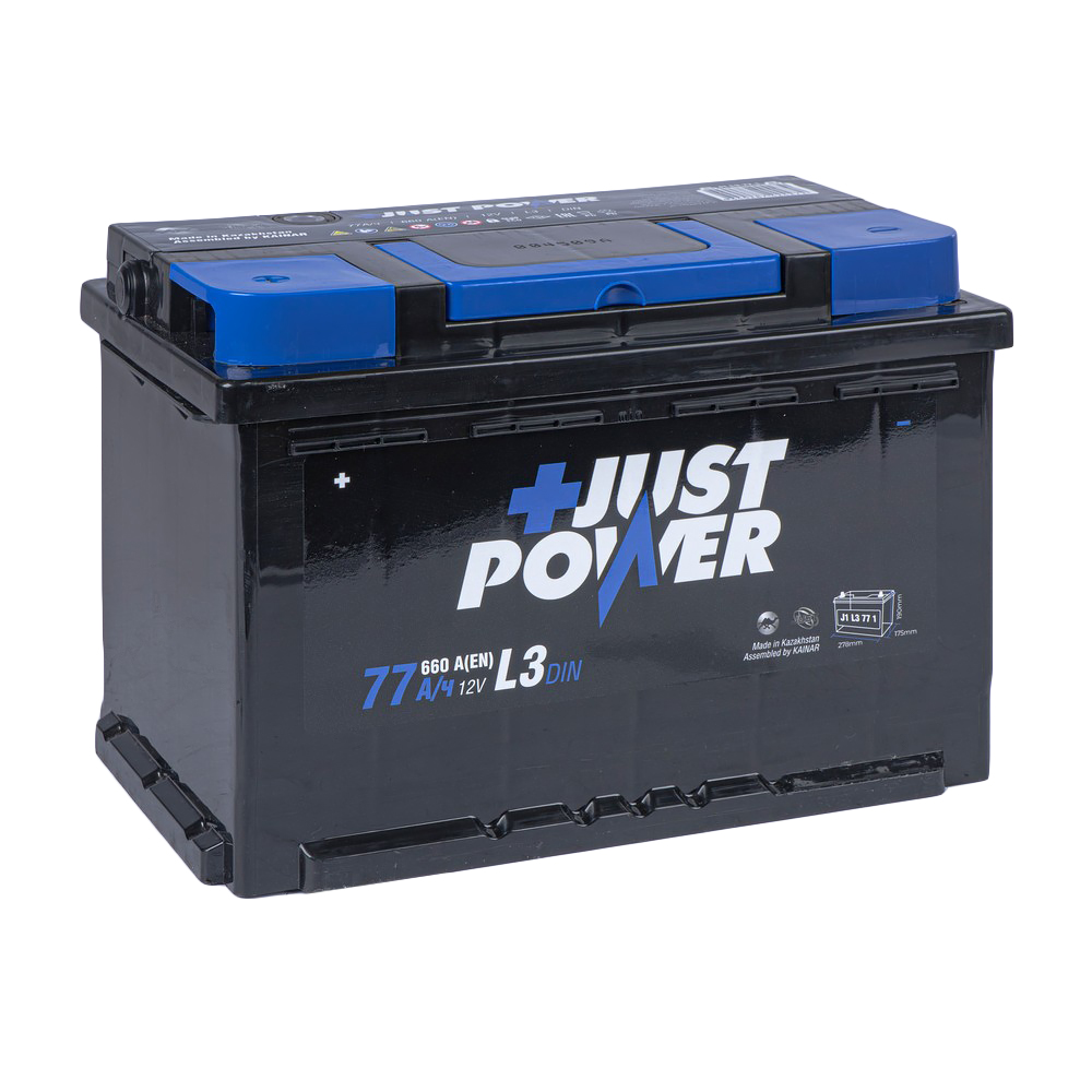 Аккумулятор JUST POWER+ 77 Ач прямой L+ 278x175x190 L3 EN 660 А