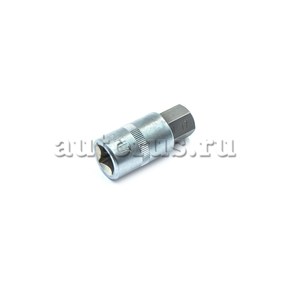 Головка торцевая со вставкой шестигранник 17 мм (1/2") L=55 мм (АвтоDело)