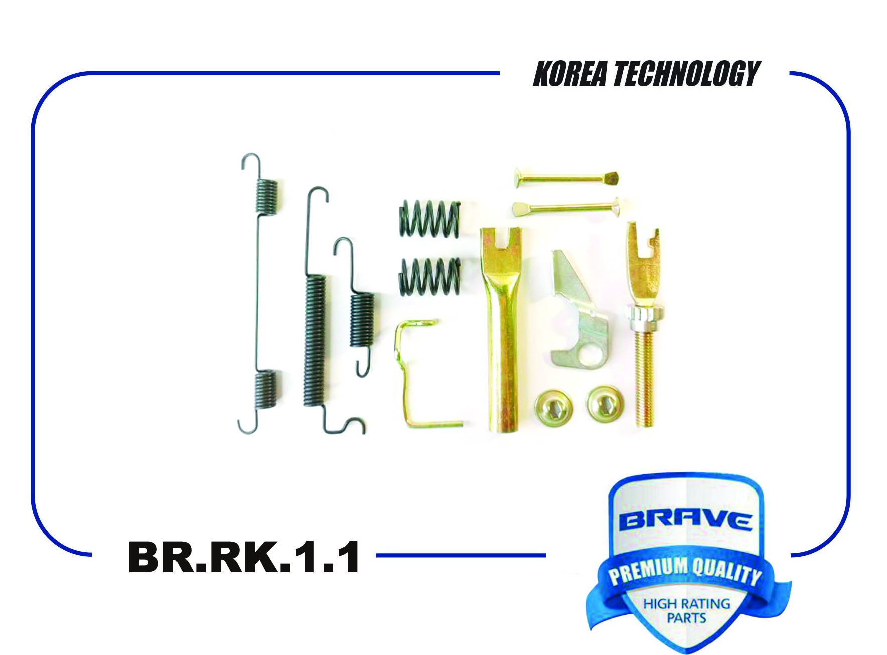 Ремкомплект задних тормозных колодок R Daewoo Matiz BRAVE BR.RK.1.1 ...