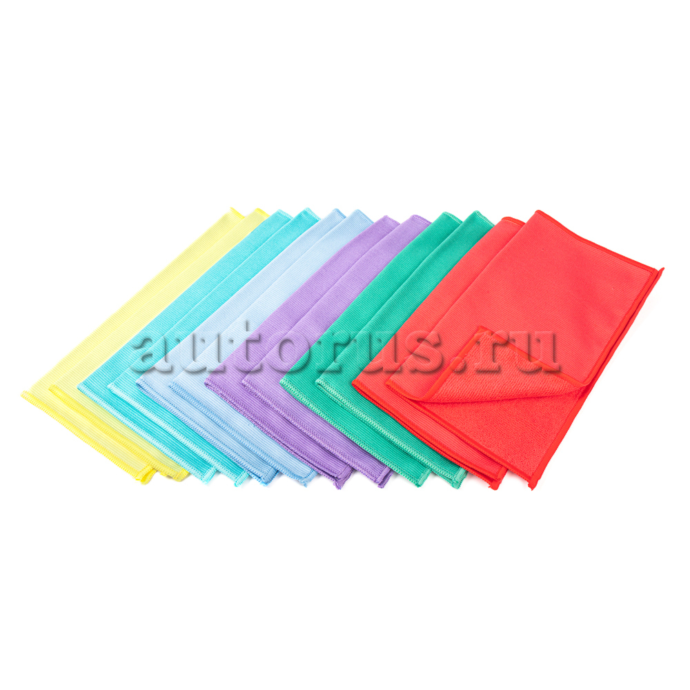 Набор салфеток из микрофибры 30х30 см DOUBLE-12 (12шт) разносторонние ...
