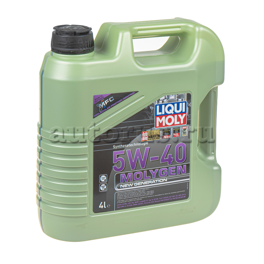 Масло моторное LIQUI MOLY Molygen New Generation 5W-40 синтетическое 4 л 9054 LIQUI MOLY артикул 8578 - цена, характеристики, купить в Москве в интернет-магазине автозапчастей АВТОРУСЬ