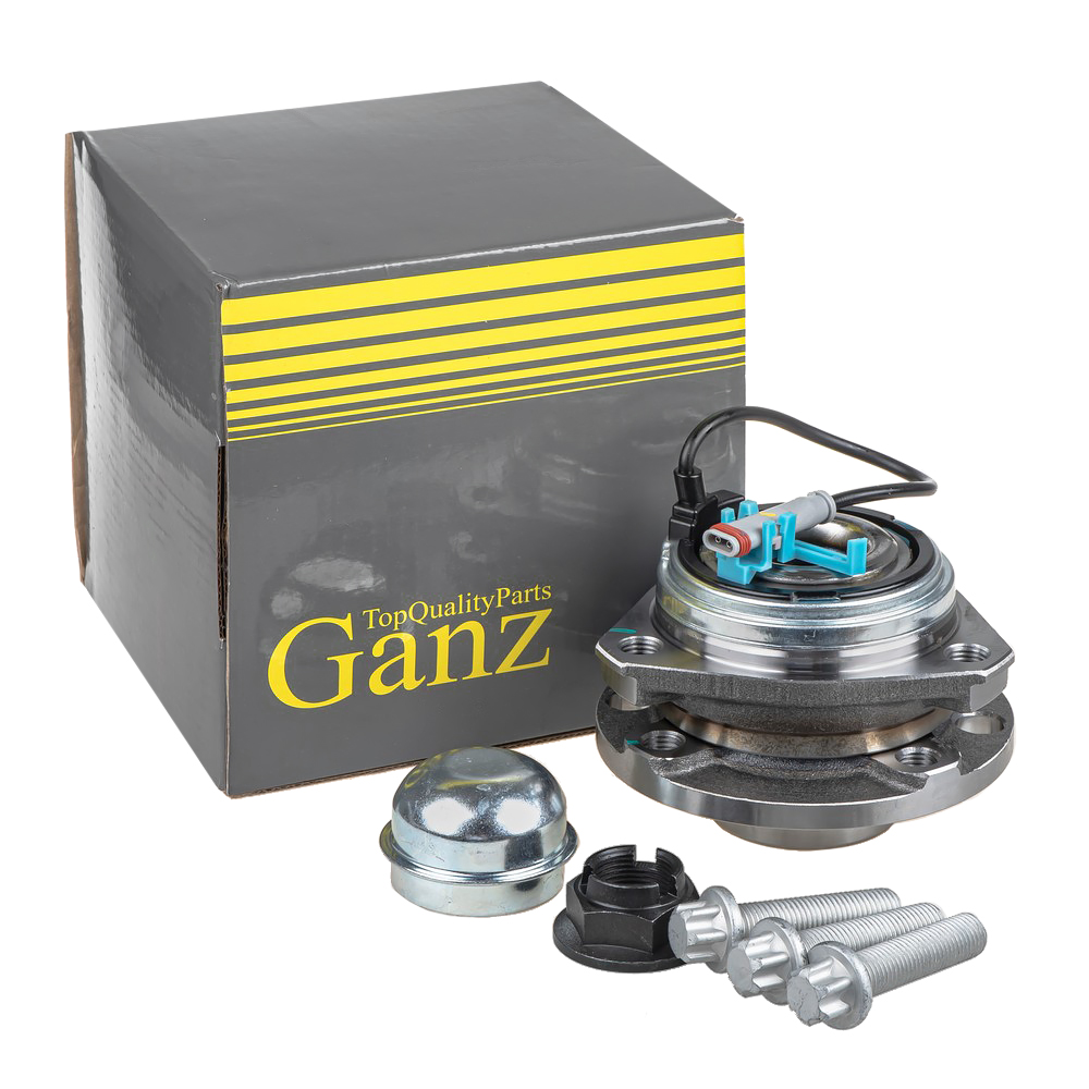 Ступица передняя в сборе L=R (с ABS, 4 болта) OPEL Astra H 04- GANZ GIM03161
