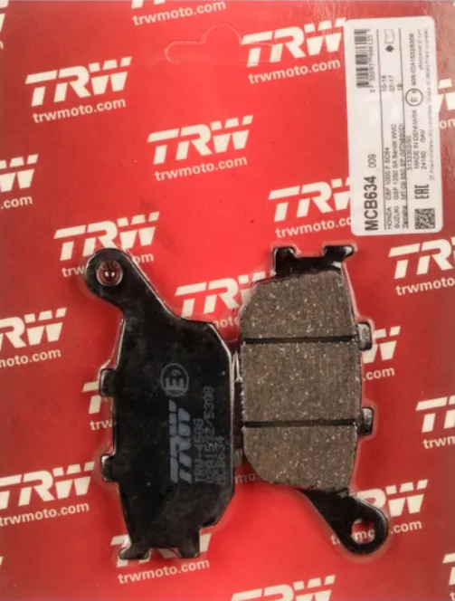 Колодки задние MOTO HONDA/KAWASAKI/SUZUKI/YAMAHA TRW MCB634 TRW артикул MCB634 - цена, характеристики, купить в Москве в интернет-магазине автозапчастей АВТОРУСЬ