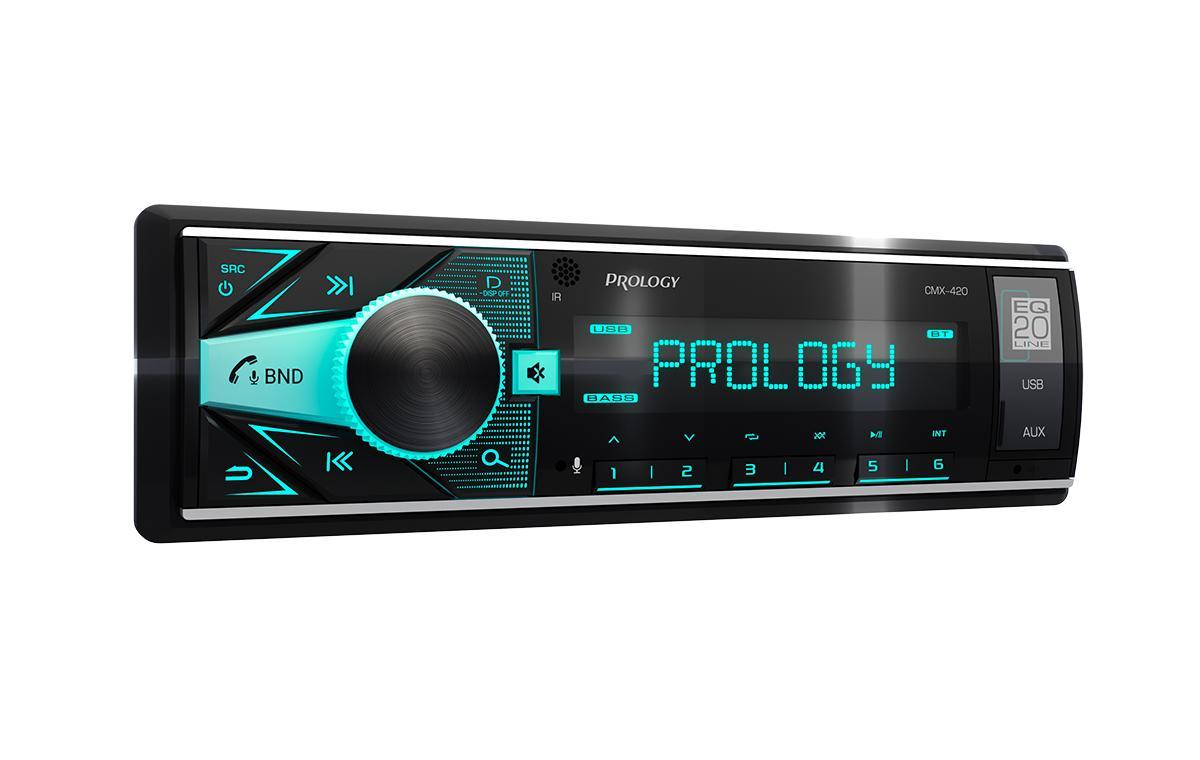 PROLOGY CMX420 Автомагнитола USB, AUX ,BT, SWC зеленый свет