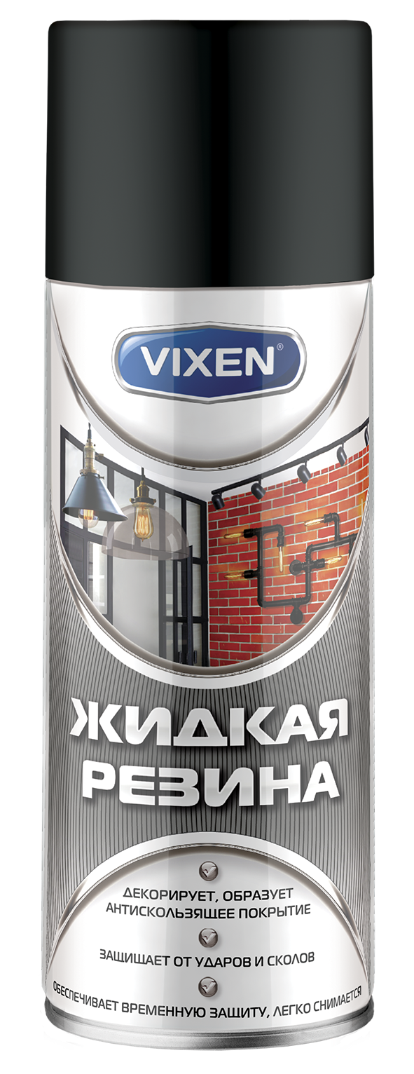 Vixen VX90100 Жидкая резина, черный, аэрозоль 520 мл