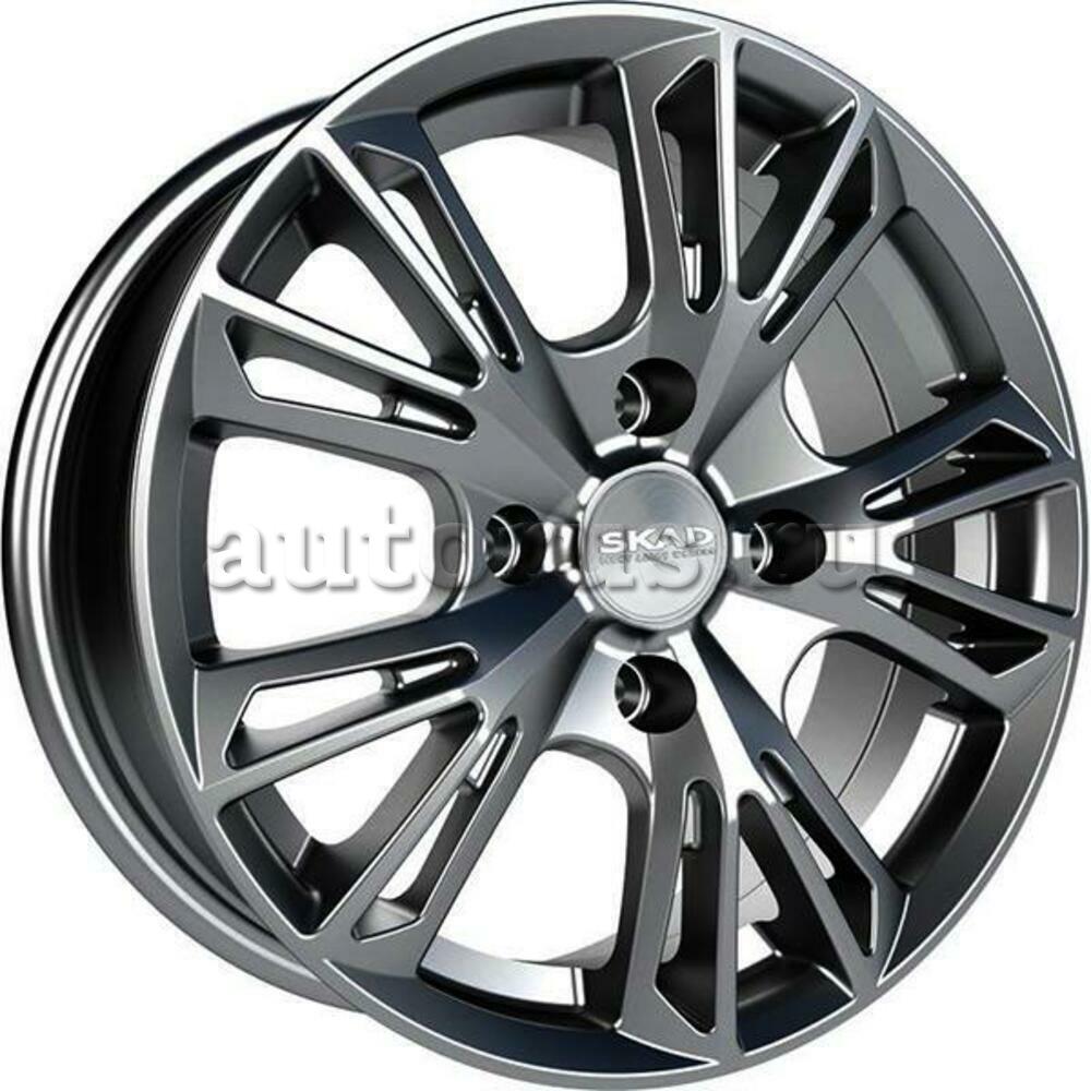 Диск литой R15 6J 4x100/60.1 ET48 СКАД Монреаль графит 2680427 СКАД артикул  2680427 - цена, характеристики, купить в Москве в интернет-магазине  автозапчастей АВТОРУСЬ