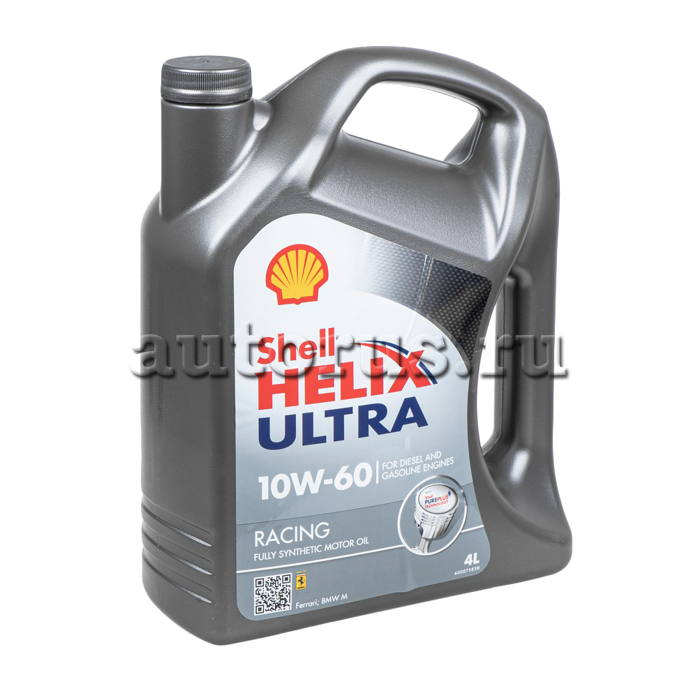 Масло моторное SHELL Helix Ultra Racing 10W-60 синтетическое 4 л 550046672 SHELL артикул 550046672 - цена, характеристики, купить в Москве в интернет-магазине автозапчастей АВТОРУСЬ