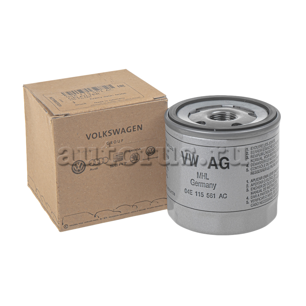 Фильтp масляный VAG 04E115561AC VAG артикул 04E115561AC - цена, характеристики, купить в Москве в интернет-магазине автозапчастей АВТОРУСЬ