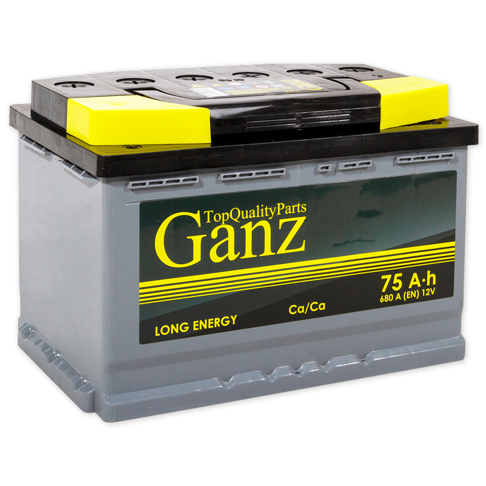 Аккумулятор GANZ Standart 75 Ач прямой L+ 278x175x190 L3 EN 680 А