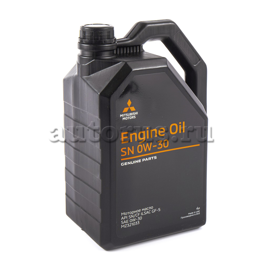 Масло моторное MITSUBISHI Engine Oil 0W-30 4 л MZ321033 MITSUBISHI артикул MZ321033 - цена, характеристики, купить в Москве в интернет-магазине автозапчастей АВТОРУСЬ