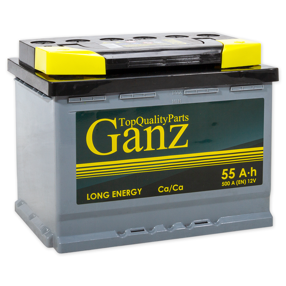 Аккумулятор GANZ Standart 55 Ач прямой L+ 242x175x190 L2 EN 500 А