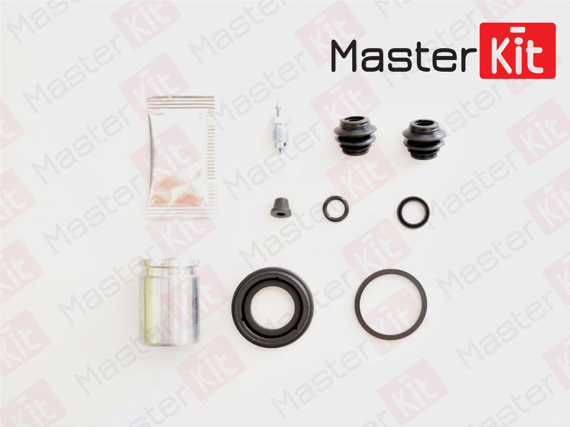 Ремкомплект тормозного суппорта+поршень HYUNDAI SOLARIS01-11- , KIA RIO 01-11- MASTERKIT 77A1821 MASTERKIT артикул 77A1821 - цена, характеристики, купить в Москве в интернет-магазине автозапчастей АВТОРУСЬ