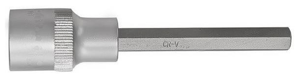 Головка торцевая со вставкой шестигранник  8 мм (1/2") L=100 мм (АвтоDело)