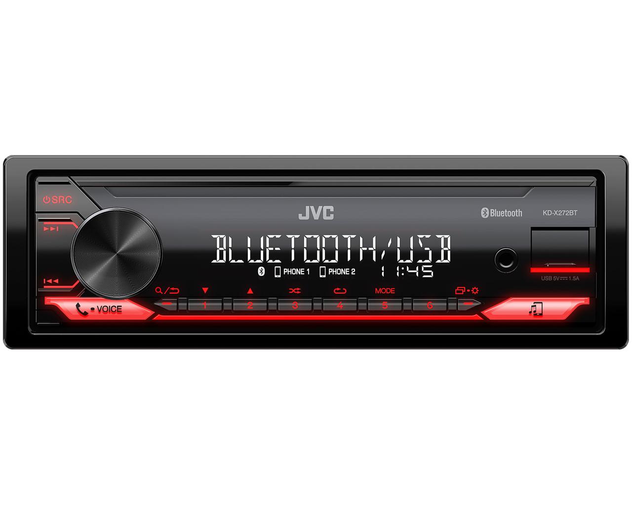 JVC KDX272BT Автомагнитола ,1DIN,MP3,USB,Android ,Bluetooth