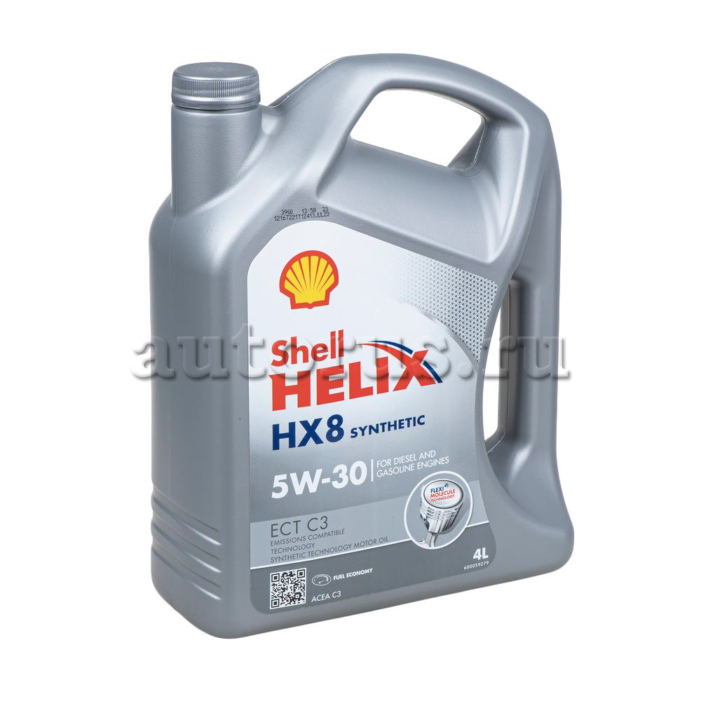 Масло моторное SHELL Helix HX8 ECT 5W-30 синтетическое 4 л 550045056 SHELL артикул 550045056 - цена, характеристики, купить в Москве в интернет-магазине автозапчастей АВТОРУСЬ