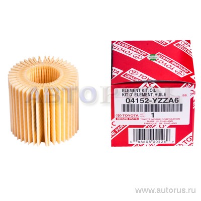 Фильтр масляный TOYOTA 04152-YZZA6 TOYOTA артикул 04152-YZZA6 - цена, характеристики, купить в Москве в интернет-магазине автозапчастей АВТОРУСЬ