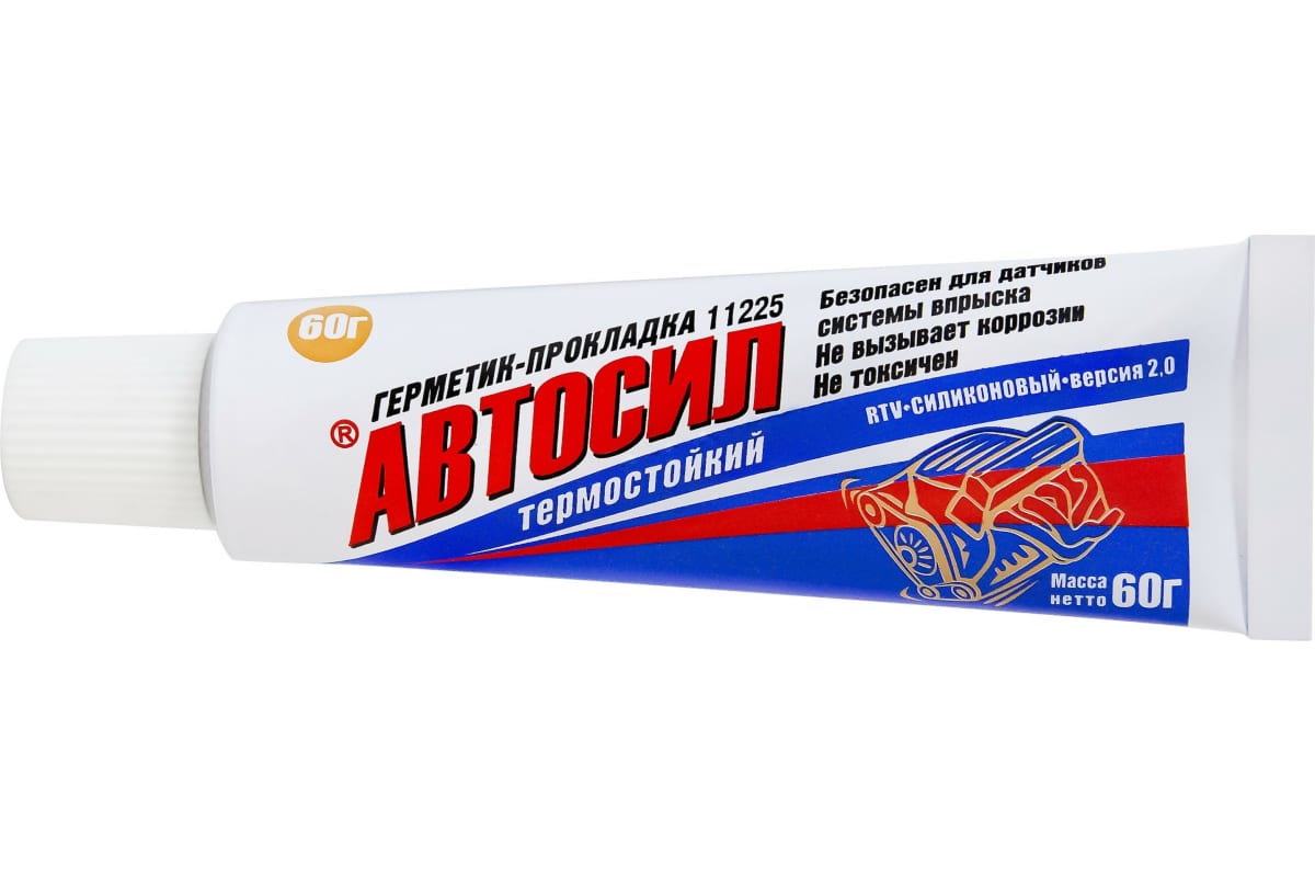 Герметик-прокладка силиконовый серый от -50С до +300С АВТОСИЛ 11225 (60 гр)  АВТОСИЛ 7000607 АВТОСИЛ артикул 7000607 - цена, характеристики, купить в  Москве в интернет-магазине автозапчастей АВТОРУСЬ