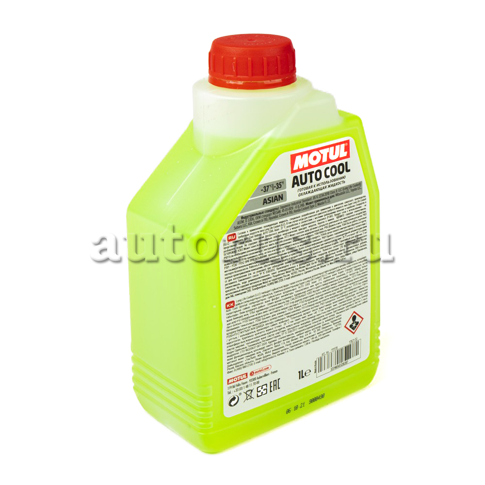 MOTUL 111178 Антифриз AUTO COOL ASIAN готовый -37C зеленый 1 л