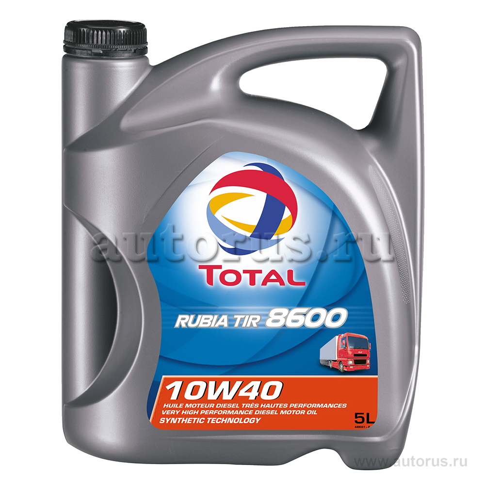 Масло моторное Total Rubia TIR 8600 10W-40 5 л 148590 TOTALENERGIES ...