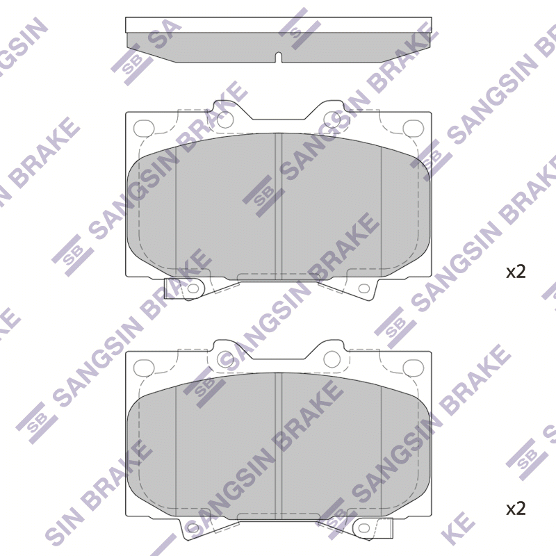 Колодки тормозные передние SANGSIN BRAKE SP1379 SANGSIN BRAKE артикул SP1379 - цена, характеристики, купить в Москве в интернет-магазине автозапчастей АВТОРУСЬ