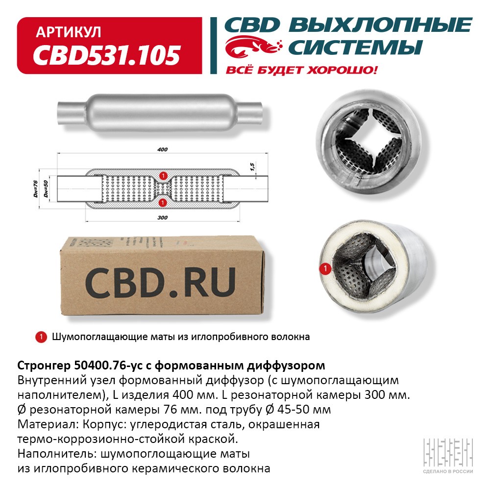 CBD CBD531105 Стронгер 50400.76 с формованным диффузором.