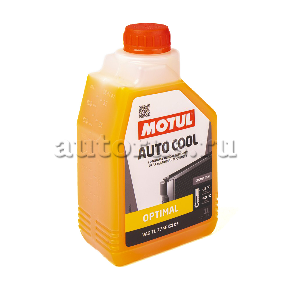 MOTUL 111180 Антифриз AUTO COOL OPTIMAL G12+ готовый -37C оранжевый 1 л