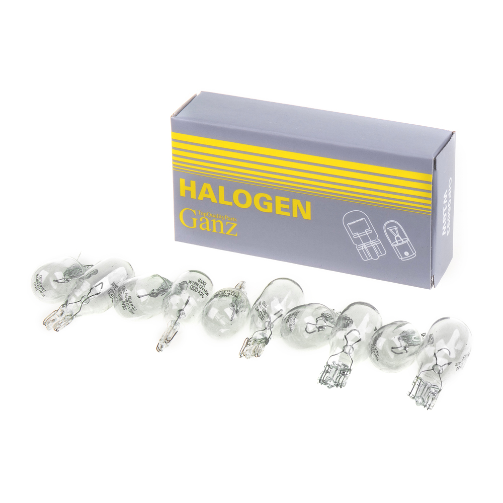 Лампа 12V W16W 16W W2,1x9,5d GANZ 10 шт. BOX (10 шт. цена за 1 шт.) GIP06093