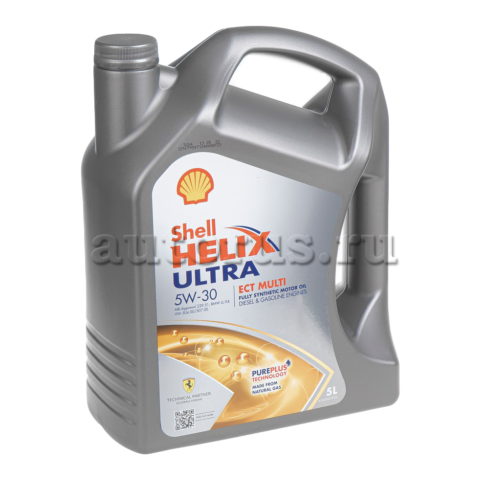 Масло моторное SHELL Helix Ultra ECT Multi 5W-30 синтетическое 5 л 550058158