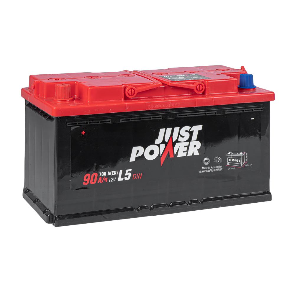 Аккумулятор JUST POWER 90 Ач прямой L+ 353x175x190 L5 EN 700 А