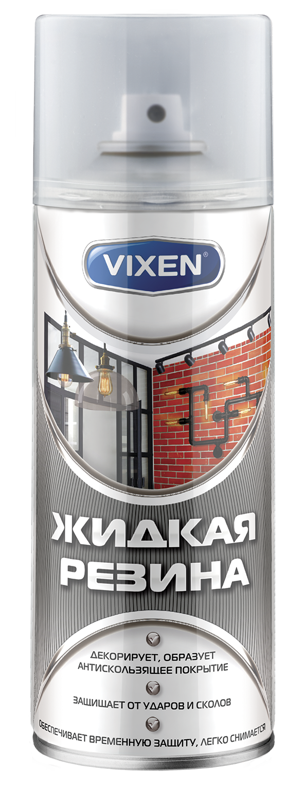 Vixen VX90100 Жидкая резина, черный, аэрозоль 520 мл