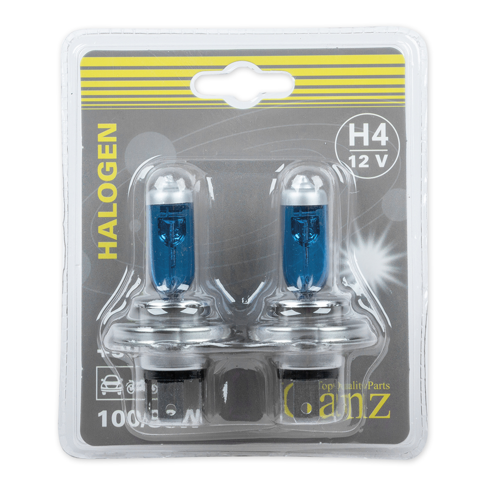 Лампа 12V H4 10090W +50% P43t 5000К GANZ 2 шт. блистер GIP06054