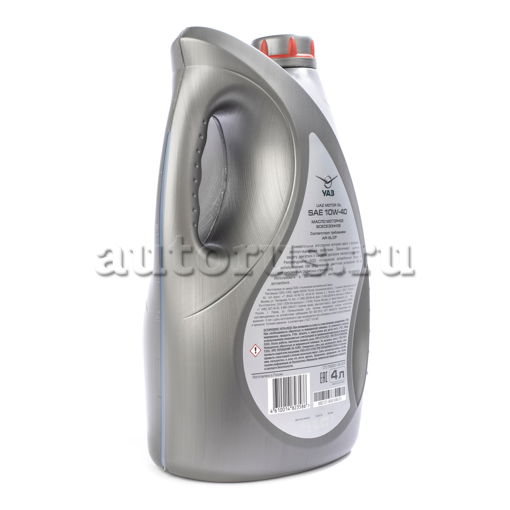 UAZ 000101004104001 Масло моторное Motor Oil 10W-40 полусинтетическое 4 л