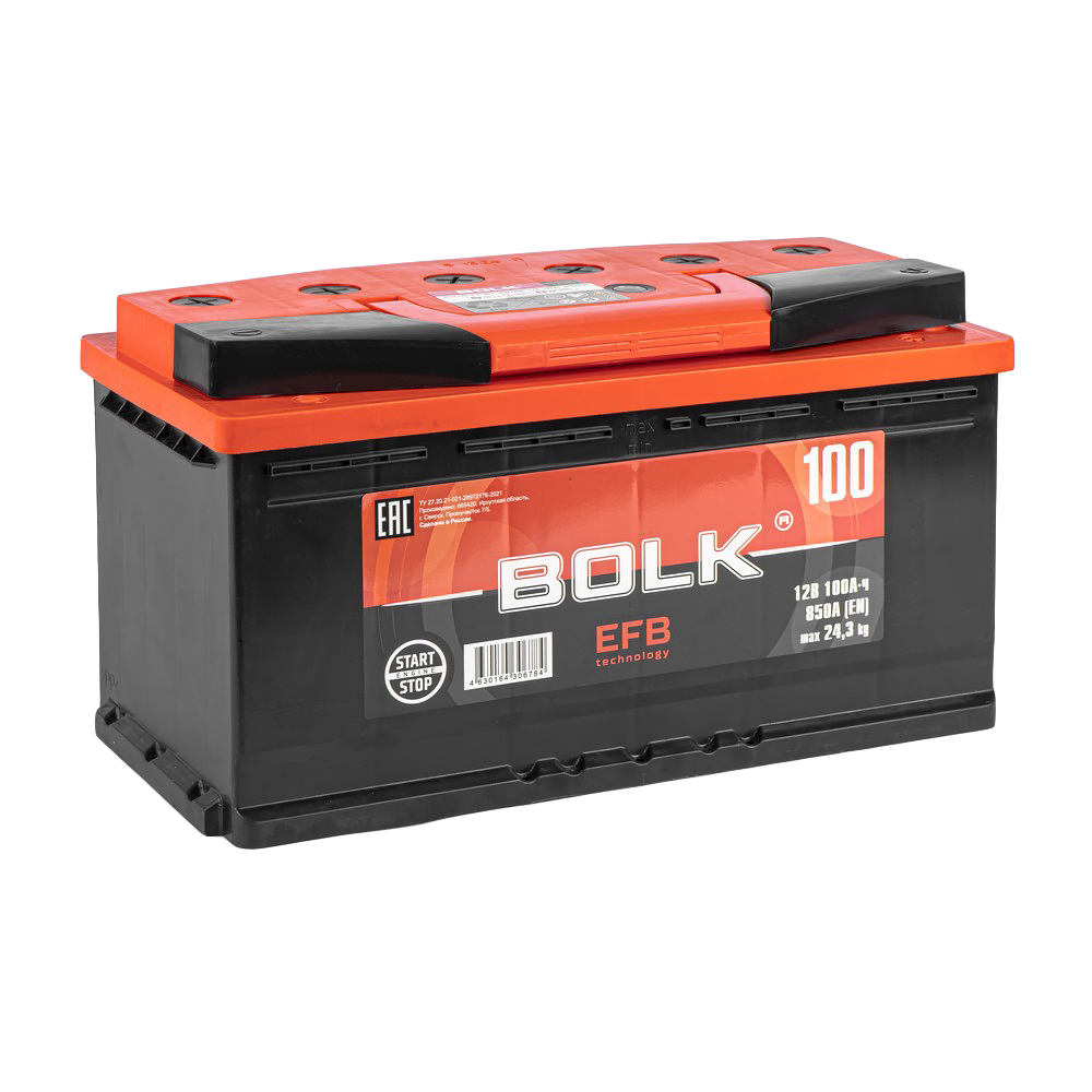 Аккумулятор BOLK EFB Stop&Go 100 Ач обратный R+ 353x175x190 L5 EN 850 А
